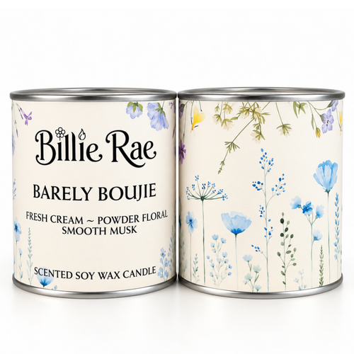Billie Rae Barely Boujie 250g Creamy Floral and Musk Paint Pot Soy Candle