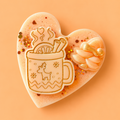 Christmas Market 45g Baby Heart Christmas wax melt slab by Billie Rae with a warm cinnamon and zesty orange fragrance.