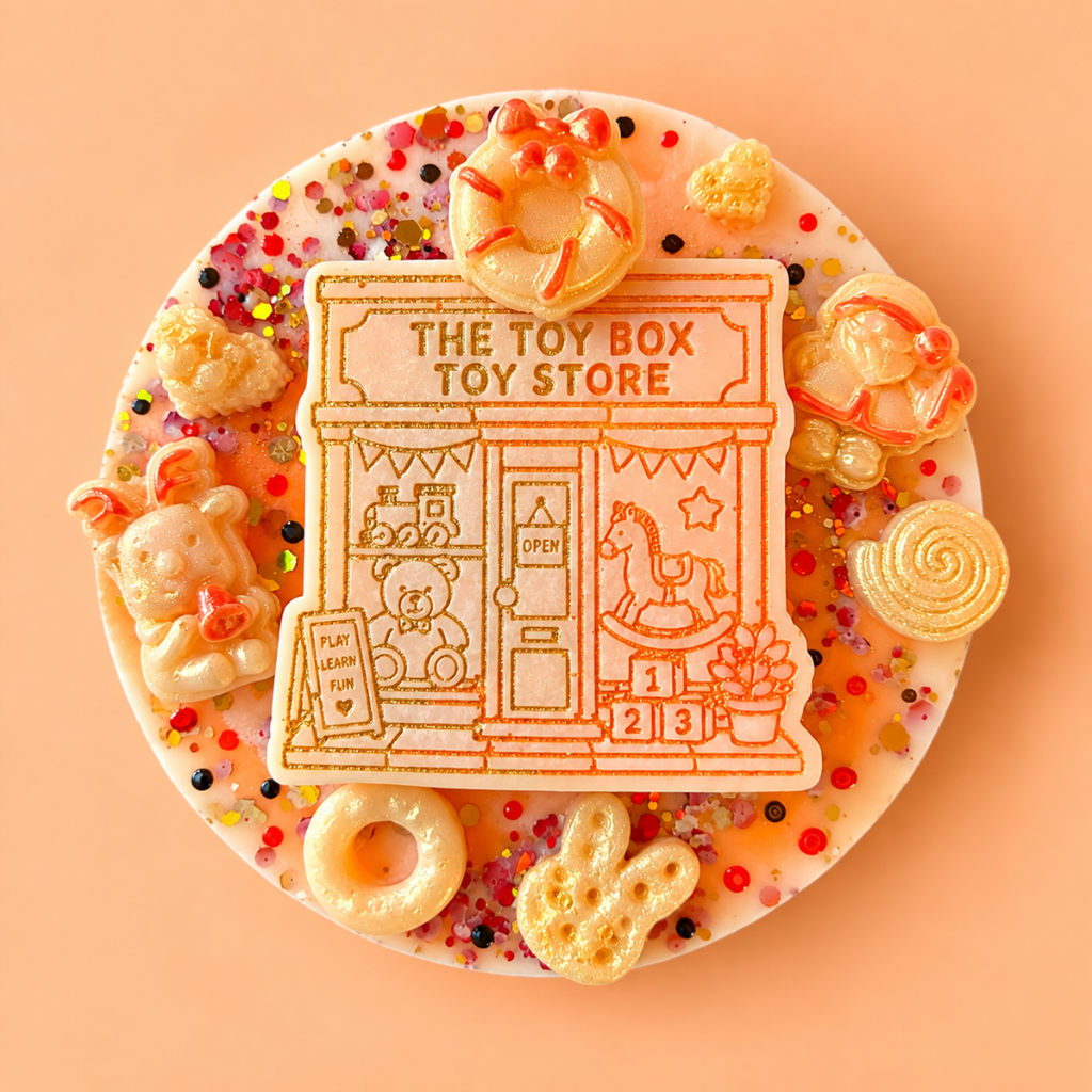 Christmas Market 125g Christmas wax melt slab by Billie Rae with a warm cinnamon and orange fragrance.