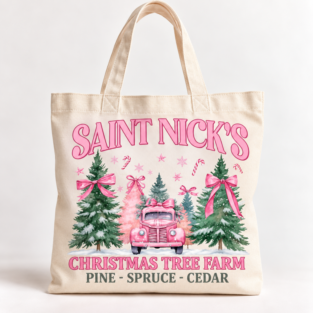 Christmas Tree Farm Organic Cotton Canvas Tote Bag | Christmas Collection