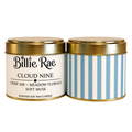 Cloud Nine 200g soy wax candle in a gold tin with biodegradable glitter from the Everyday Favourites Collection.