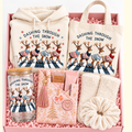 Dashing Through the Snow Cream Hoodie & Blind Date with a Book Gift Set | Billie Rae