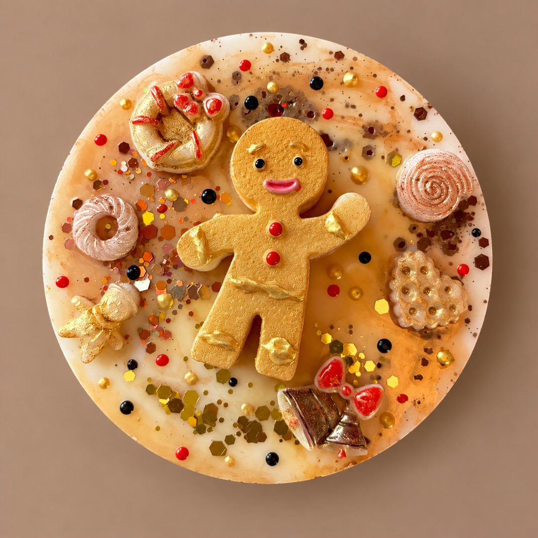 Ginger Muffins 125g Christmas wax melt slab by Billie Rae with a warm, sweet gingerbread and ginger spice fragrance.
