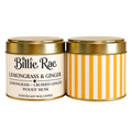 Lemongrass & Ginger 200g soy wax candle in a gold tin with biodegradable glitter from the Everyday Favourites Collection.