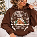 North Pole Gingerbread Bakery hoodie, gingerbread Christmas hoodie, cotton Christmas hoodie, Christmas hoodie, soft touch cotton hoodie, festive hoodie, Christmas clothing, Billie Rae hoodie