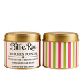 Witches Poison 200g Halloween soy wax candle in a gold tin with biodegradable glitter.