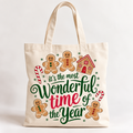 Wonderful Time of Year Organic Cotton Canvas Tote Bag | Christmas Collection