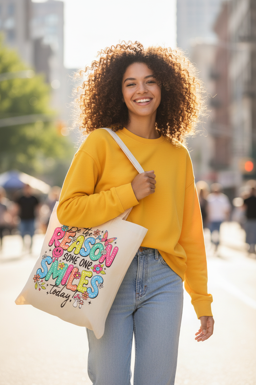 Be The Reason tote in use