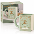 book shaped mug, book lover mug, pastel green mug, ceramic book mug, bookworm gift, reading mug, quirky ceramic mug, Billie Rae mug