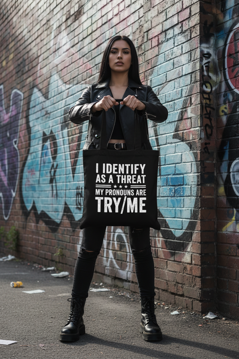 Try Me tote in use